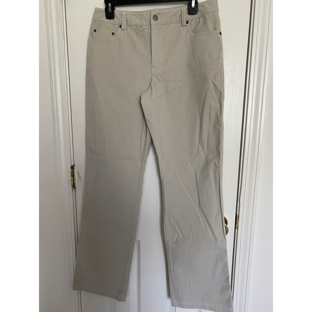 Rafaella corduroy Jean women's SIZE 8 Regular Color Cream / Beige Waist 31"